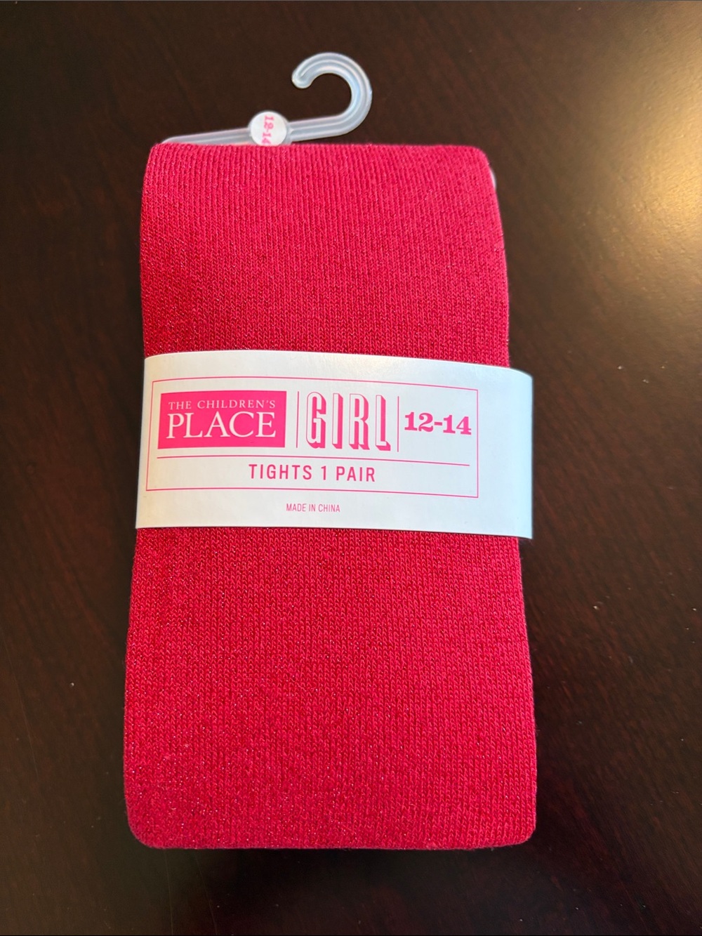 The Children's Place Girls' Red Glitter Tights - Size 12-14